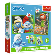 Пазли 2в1 та Memos The Smurfs Смурфикам весело Trefl 36568