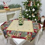 Скатертина гобеленова новорічна кругла Limaso Runner1196