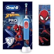 Зубна щітка дитяча електрична з чохлом Pro Kids D103.413.2KX Spiderman 3708 Oral-B
