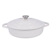 Каструля чавунна кругла 28 см Tierra Nois 830018 кремова