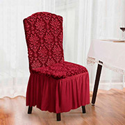 Жакардовий чохол для стільця Love you бордо