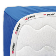 Простирадло на гумці сатинова Aero Blue Sapphire Sonex