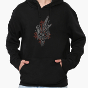 Худі чоловічий Український Герб MobiPrint 9225-3760 чорний