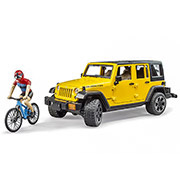 Джип Jeep Rubicon з фігуркою велосипедиста на спортивному байку Bruder 02543