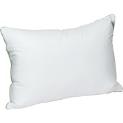 Подушка Руно з бамбуковим волокном в чохлі з мікрофібри з кантом біла
