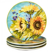 Набір тарілок для салату 23 см 4 предмета Сонячний сад Certified International 37161-set