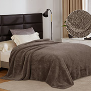 Плед шерпа-фліс Love you какао