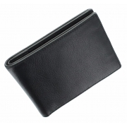 Мужской кожаный кошелек Visconti VSL-20 с RFID black red