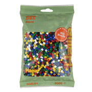 Набор цветных Био бусин Термомозаика 3000 элементов 6 цветов Midi 5+ Hama HM-191-198