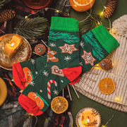 Шкарпетки новорічні з принтом