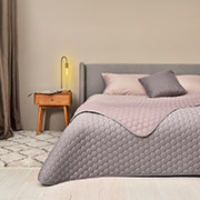 Покривало стьобане двостороннє Silhouette Ideia беж