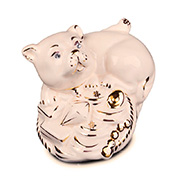 Фигурка декоративная фарфоровая Собачка на роге изобилия 9см Lefard 101-753