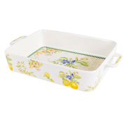 Блюдо прямокутне з ручками 32,6х19х6 см Лимон Lefard 924-749