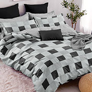 Постільна білизна Абстракція квадратики grey 102151 бязь-люкс Selena