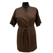 Халат жіночий короткий Nostra 00-0154 dark brown Active Сатин гладкофарбована