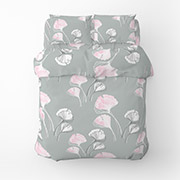 Постільна білизна Гінкго Білоба бязь Home Line сіро-рожевий