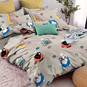 Підліткова постільна білизна Любимчик беж 102133 бязь-люкс Selena простирадло на гумці