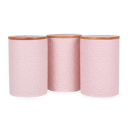 Набір банок для сипучих з бамбуковою кришкою 3 предмети 10х10х15 см Lefard 940-213