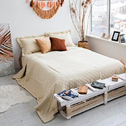 Жакардове покривало з наволочками Arya Diamond V250 кремове