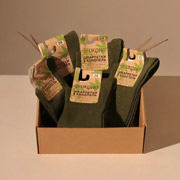 Набір конопляних шкарпеток високих 5 пар Ukono олива