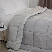 Ковдра зимова антиалергенна Teddy ТЕП світло-сірий