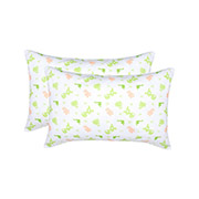 Набір із двох дитячих наволочок Динозаврики бязь Home Line зелено-помаранчевий