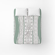 Простирадло Мармур бязь Home line зелене