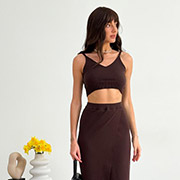 Топ в'язаний жіночий Kayla Art Knit шоколад