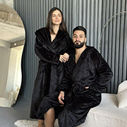 Халат унісекс Black Diamond VELP10 велсофт Cosy чорний