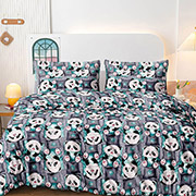 Комплект постільної білизни SoundSleep Panda Smile бязь сіра