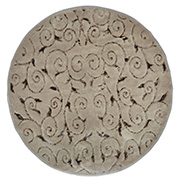 Килимок круглий для ванної Arya Sarmasik 1380031 коричневий