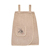 Махровий сарафан для сауни Home Line бежевий з вишивкою