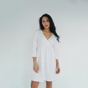 Нічна сорочка для вагітних і годуючих мам Мамин Дім 25203 молочний