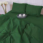 Однотонна постільна білизна MirSon бязь Carolina 18-0130 зелена