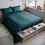 Жакардове покривало з наволочками Arya FJ670140 V5303 зелений