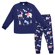 Піжама 0102302зим футер з підчосом Татошка синій