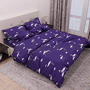 Комплект постільної білизни бязь люкс Selena Фламінго горошок 100454