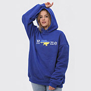 Худі утеплене оверсайз Home Emily унісекс синє