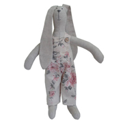 Іграшка інтер'єрна 15х32 см Зайка в комбінезоні Bella Рози Прованс