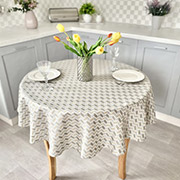 Скатертина жакардова кругла LiMaSo FLUOR004