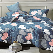 Комплект постельного белья Selena Сердечный микс ранфорс 200337