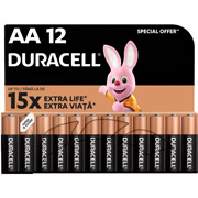 Лужні батарейки Duracell AA 12 шт в упаковці