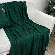 Плед в'язаний Hit Kosa-01 Прованс зелений