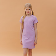 Сукня ПЛ402 трикотаж-рубчик Бембі Q00-бузковий