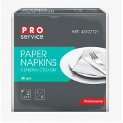 Серветки двошарові білі 33х33 см 1/4 складання 50 листів Premium PRO service