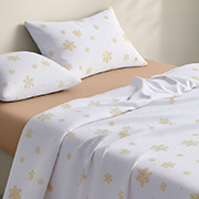 Постільна білизна Snowflakes Gold CS3 фланель Cosas простирадло на гумці