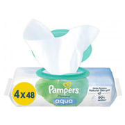 Серветки дитячі вологі 4х48 шт Harmonie Aqua Pampers 8006540556139