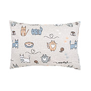 Подушка декоративна 35х50 Кіт на кухні Home Line 175278 бежева