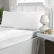 Набір White сатин First Choice простирадло на гумці та 2 наволочки