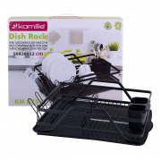 Сушарка для посуду 59х38х13 см Kamille з піддоном 0751